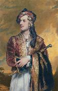 Thomas Phillips Lord Byron in Albanian dress Spain oil painting artist